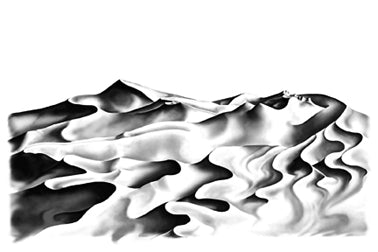 "Legs" hidden lady in sand dune by David Dory 38 inch by 56 inch canvas print.